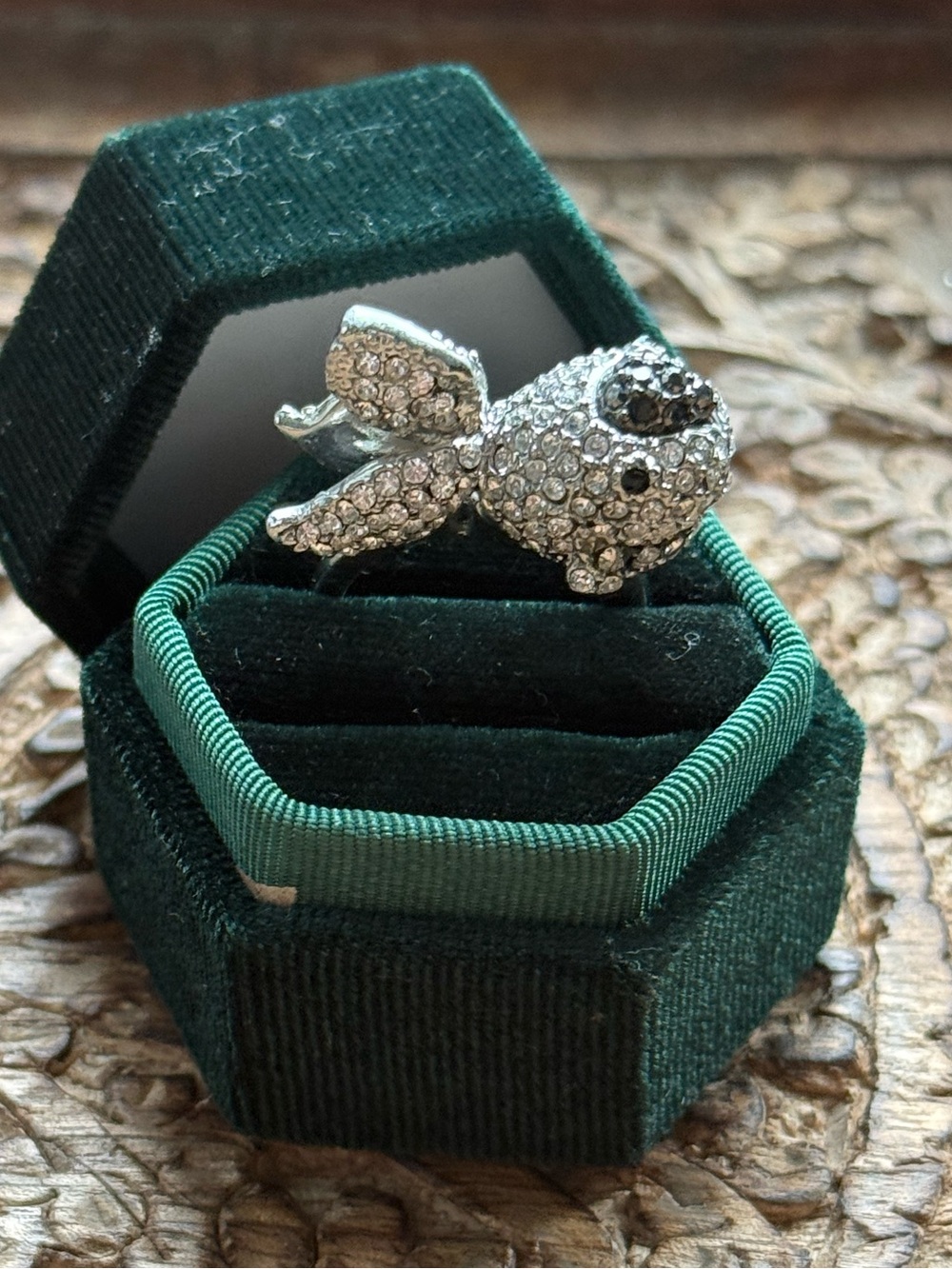 Silvertone fish ring size 6.5